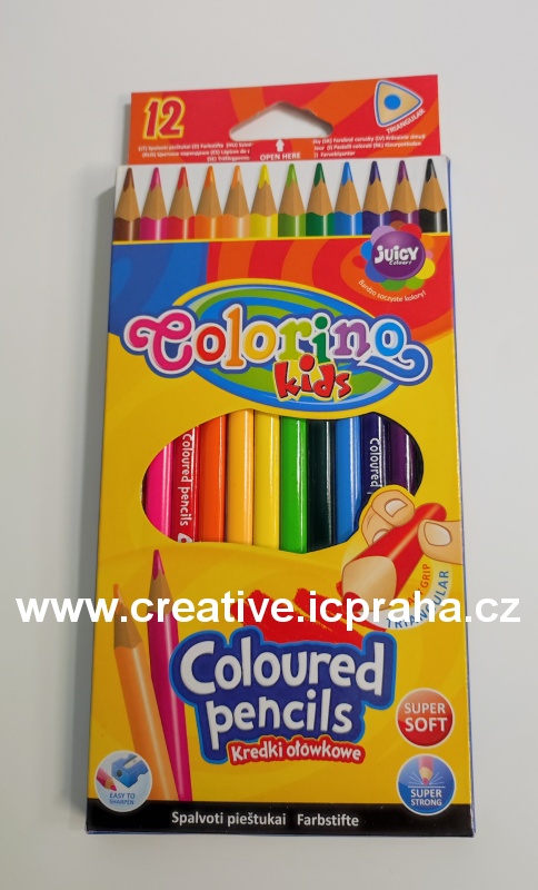 pastelky Colorino trojhranné kids 12 barev